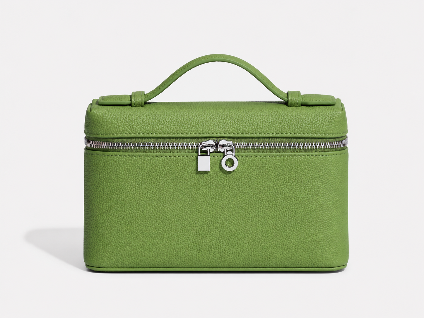 Sac ALMA Verde en cuir véritable vert - vue de face - Lana Paris