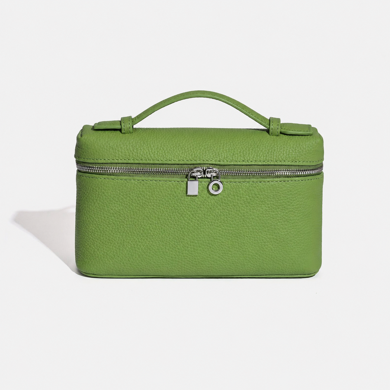 Sac ALMA Verde en cuir véritable vert - vue de face - Lana Paris