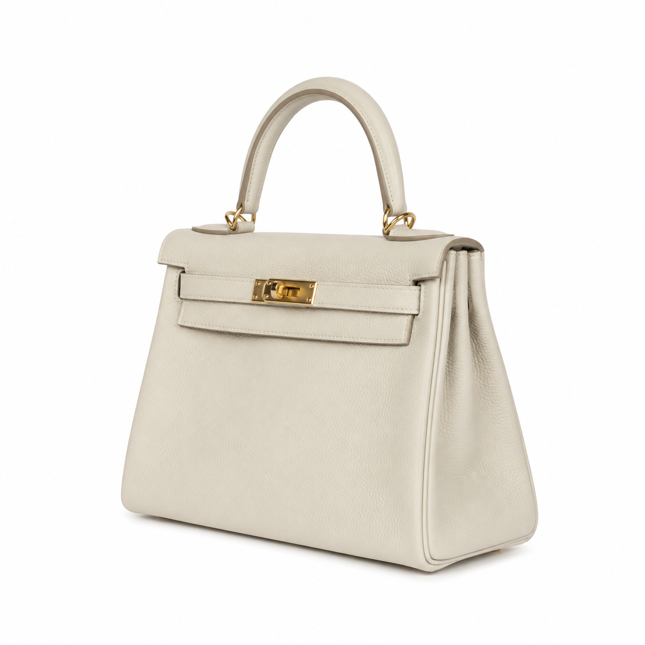 Sac en cuir ivoire ALYA Celeste vue trois quarts - Lana Paris
