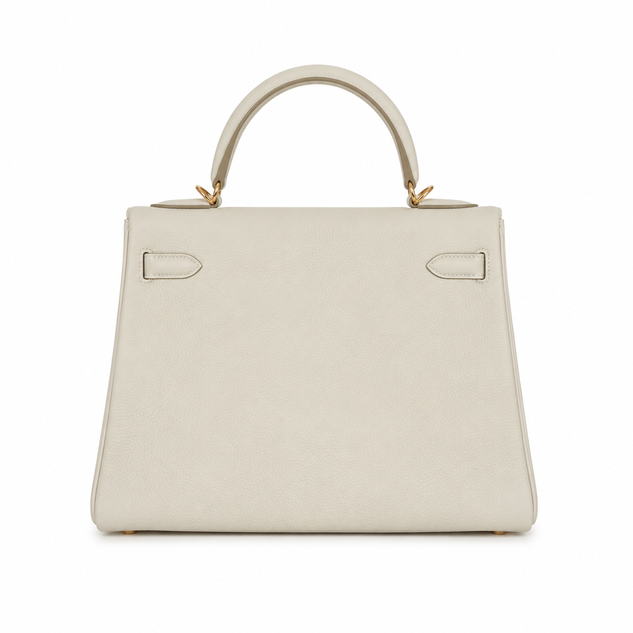 Sac en cuir ivoire ALYA Celeste vue arrière en cuir souple - Lana Paris