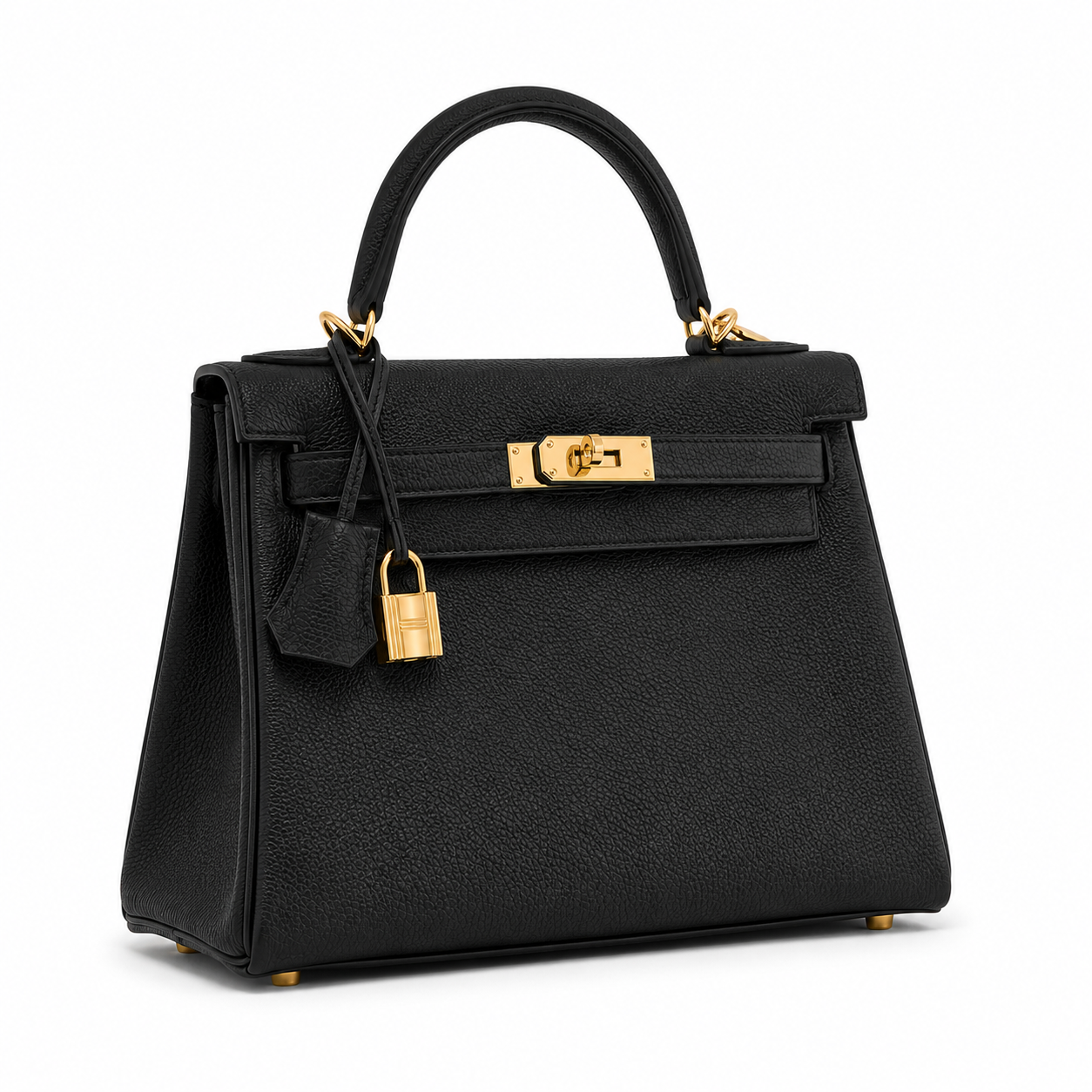 Sac en cuir noir ALYA Notte vue trois quarts - Lana Paris