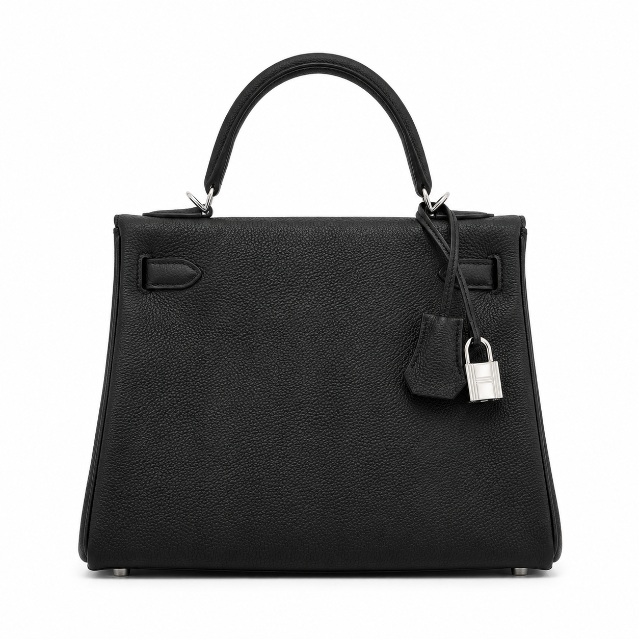 Sac en cuir noir ALYA Notte vue arrière en cuir souple - Lana Paris