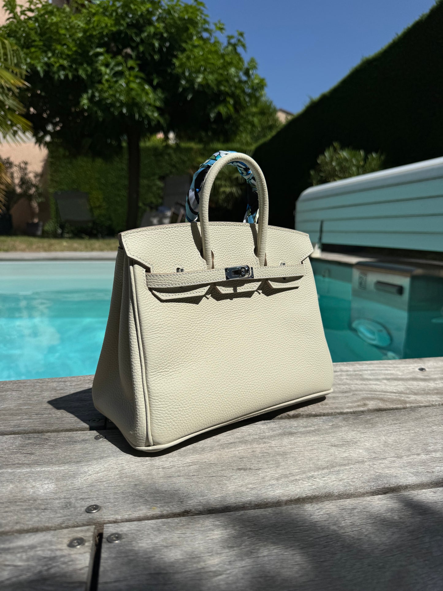 Sac à main femme blanc crème en cuir véritable avec design élégant Lana Paris