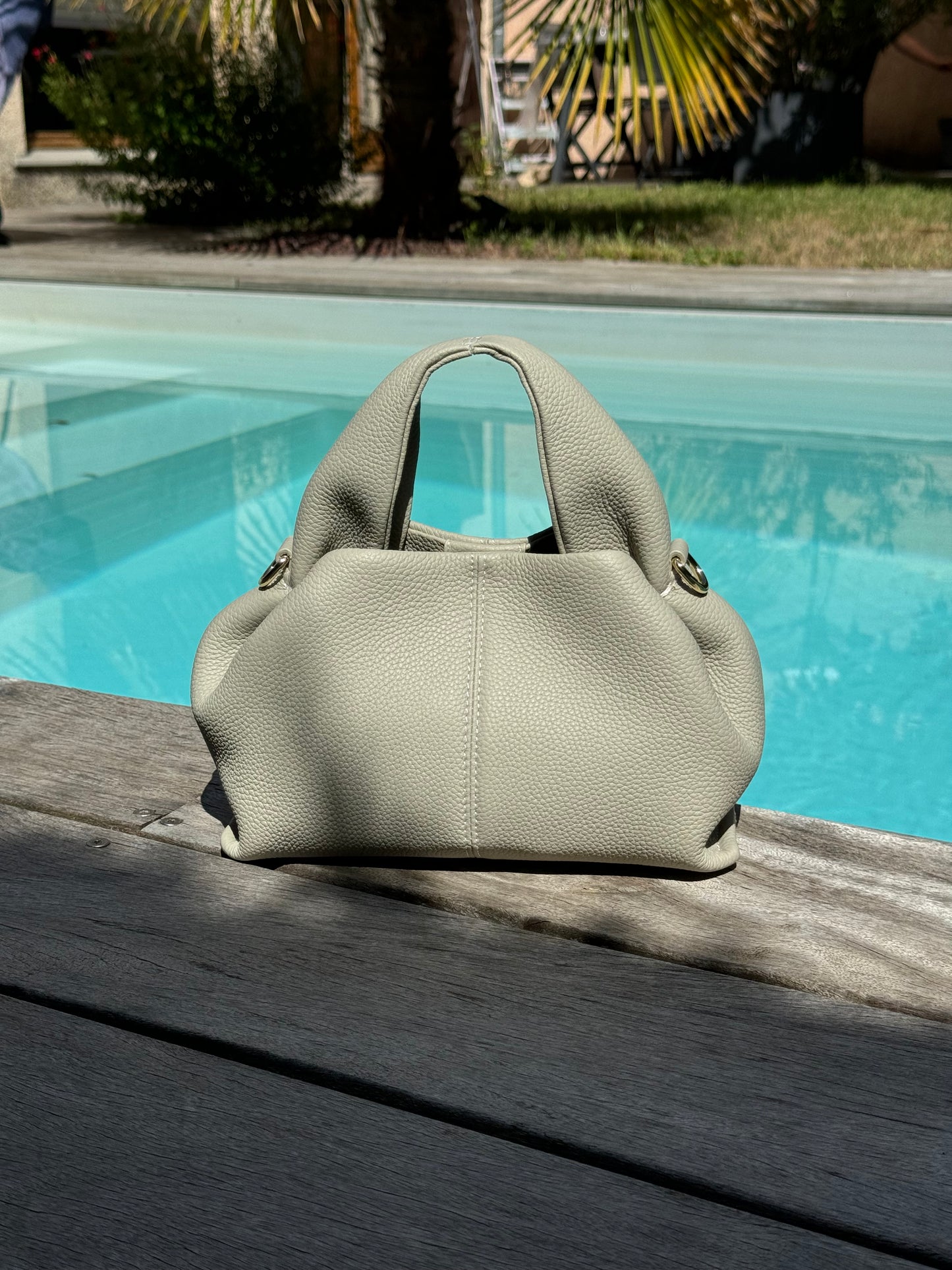 Sac à main femme blanc crème Louisa Marie en cuir véritable avec design élégant – Lana Paris