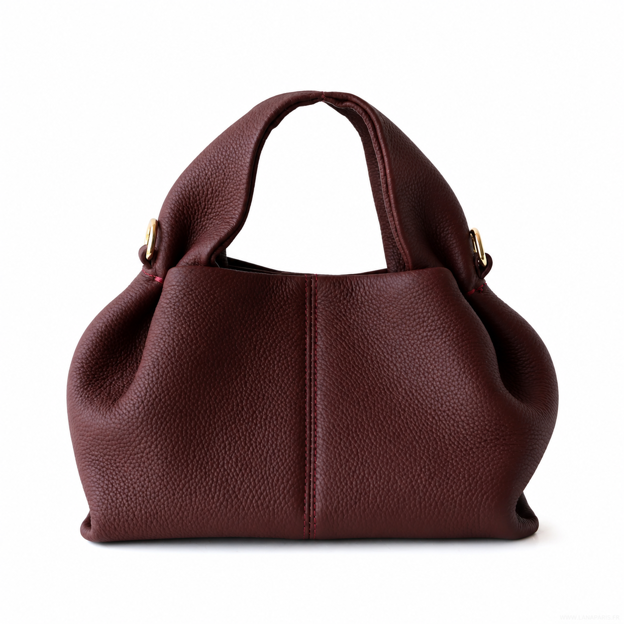 Sac à main femme bordeaux cherry Louisa Marie en cuir véritable au design chic – Lana Paris