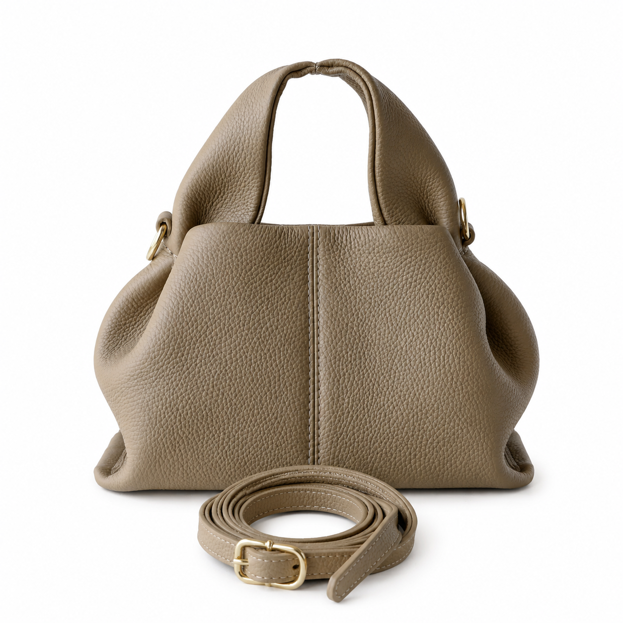 Sac à main en cuir taupe pour femme Lana Paris