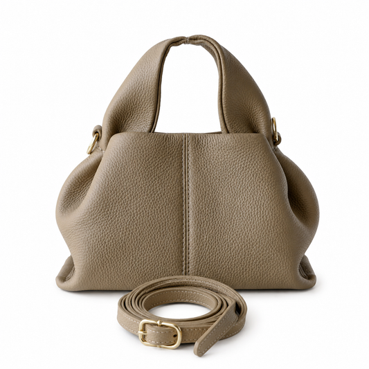 Sac à main en cuir taupe pour femme Lana Paris