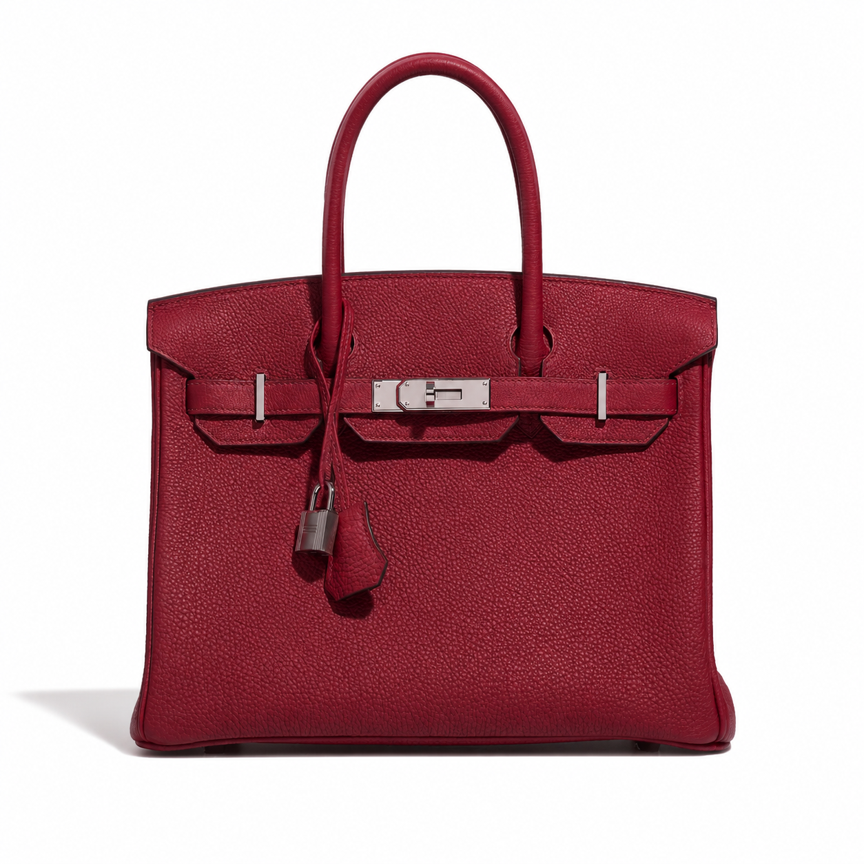Détail texture cuir véritable du sac rouge VÉRA Verona – Lana Paris