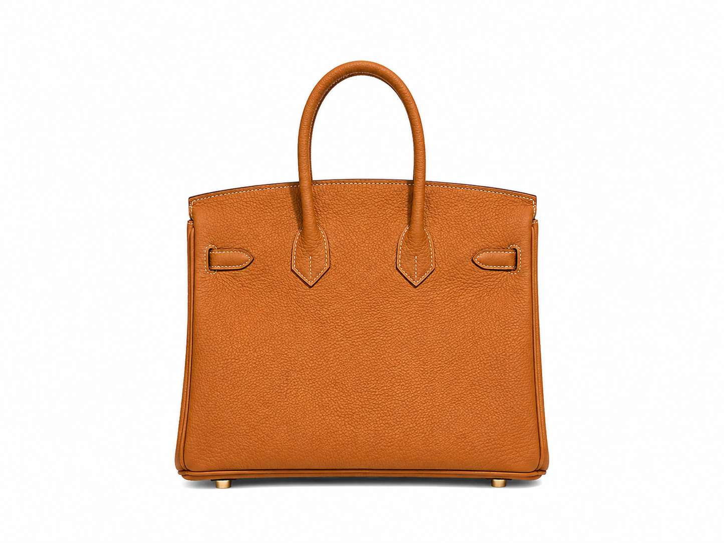 Vue arrière du sac VÉRA SIENNA camel en cuir texturé – Lana Paris