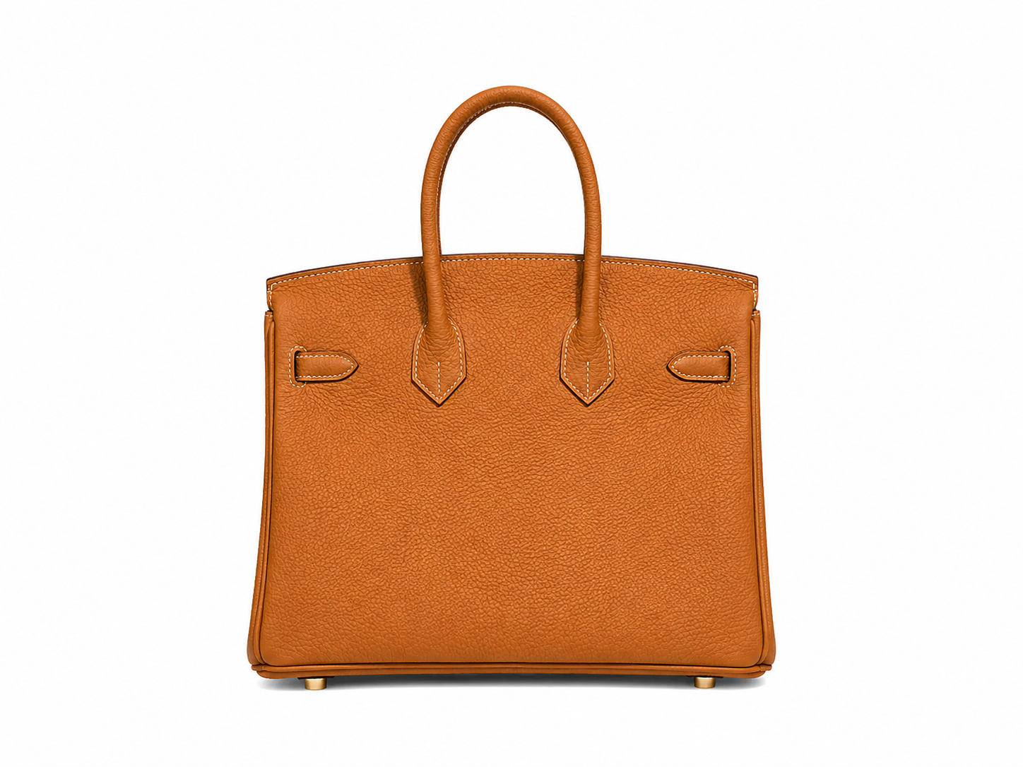 Vue arrière du sac VÉRA SIENNA camel en cuir texturé – Lana Paris