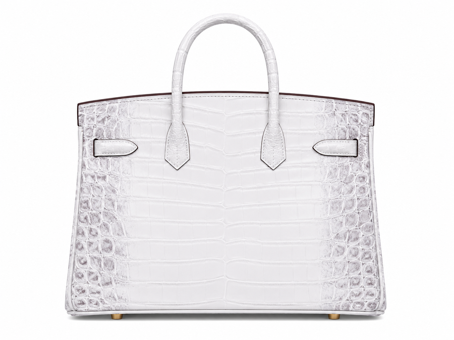 Sac VÉRA Venezia coloris Perle en finition croco blanc avec détails dorés – Lana Paris