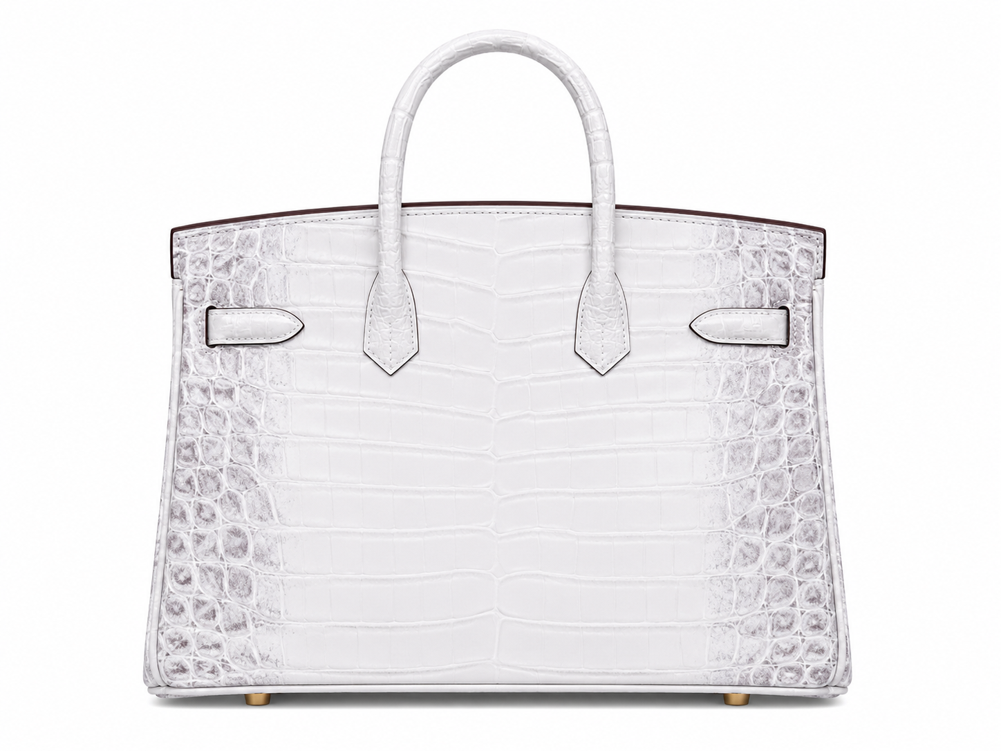 Sac VÉRA Venezia coloris Perle en finition croco blanc avec détails dorés – Lana Paris